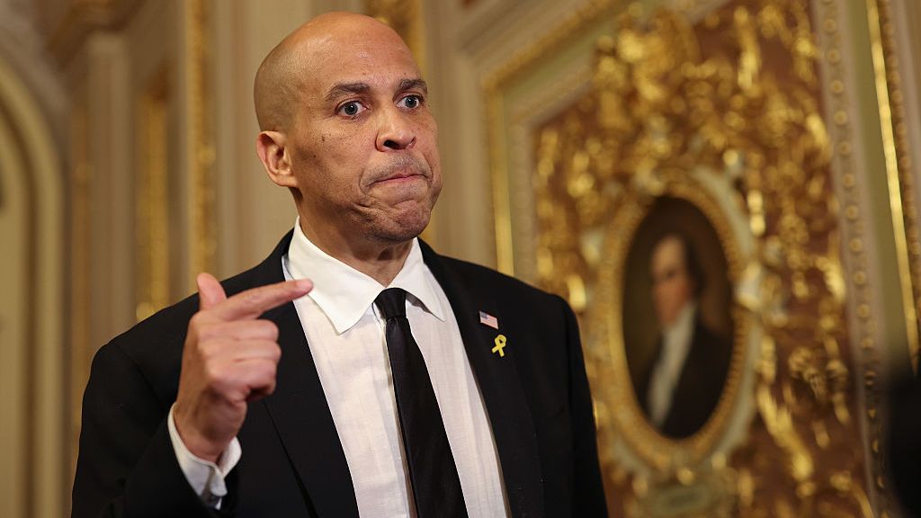 Booker Gives Record-Breaking Senate Speech to Protest Trump, Musk