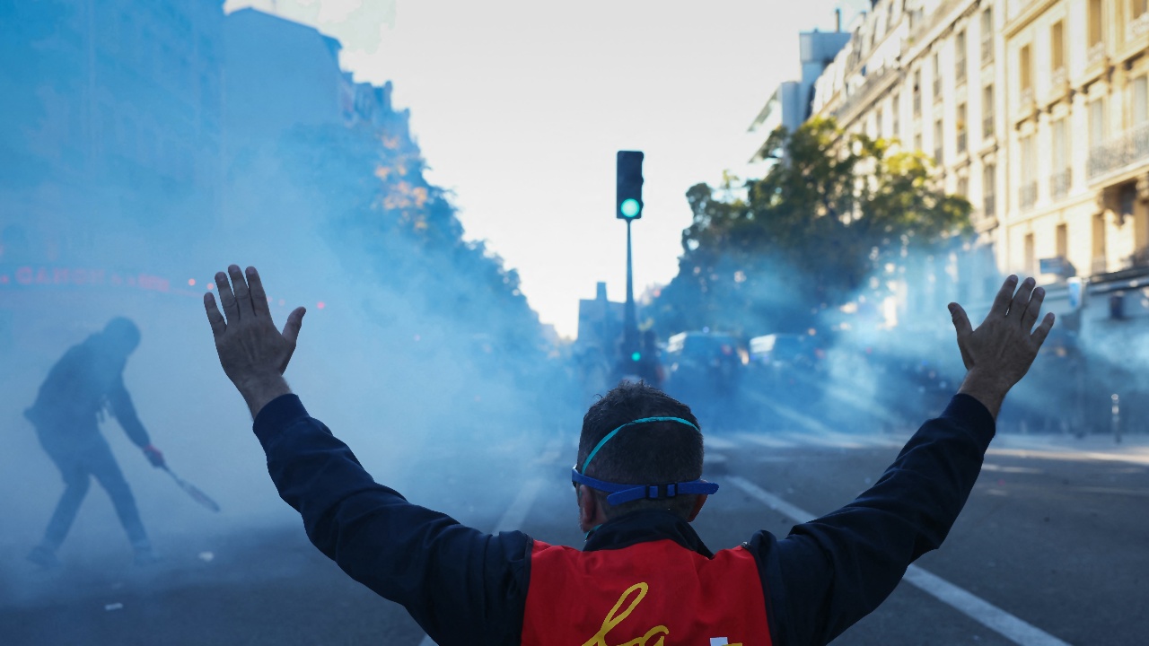Anti-Austerity Strikes and Protests Disrupt France