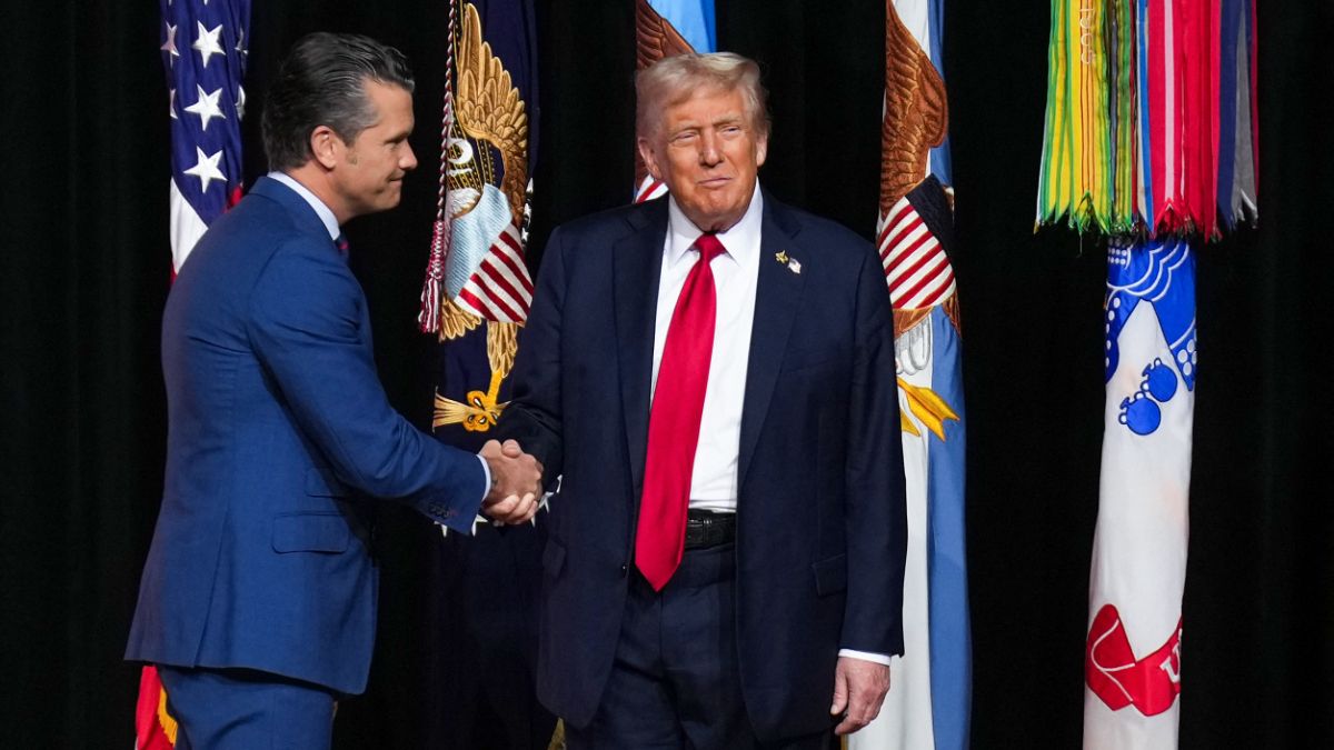 Trump and Hegseth Address Military Leaders