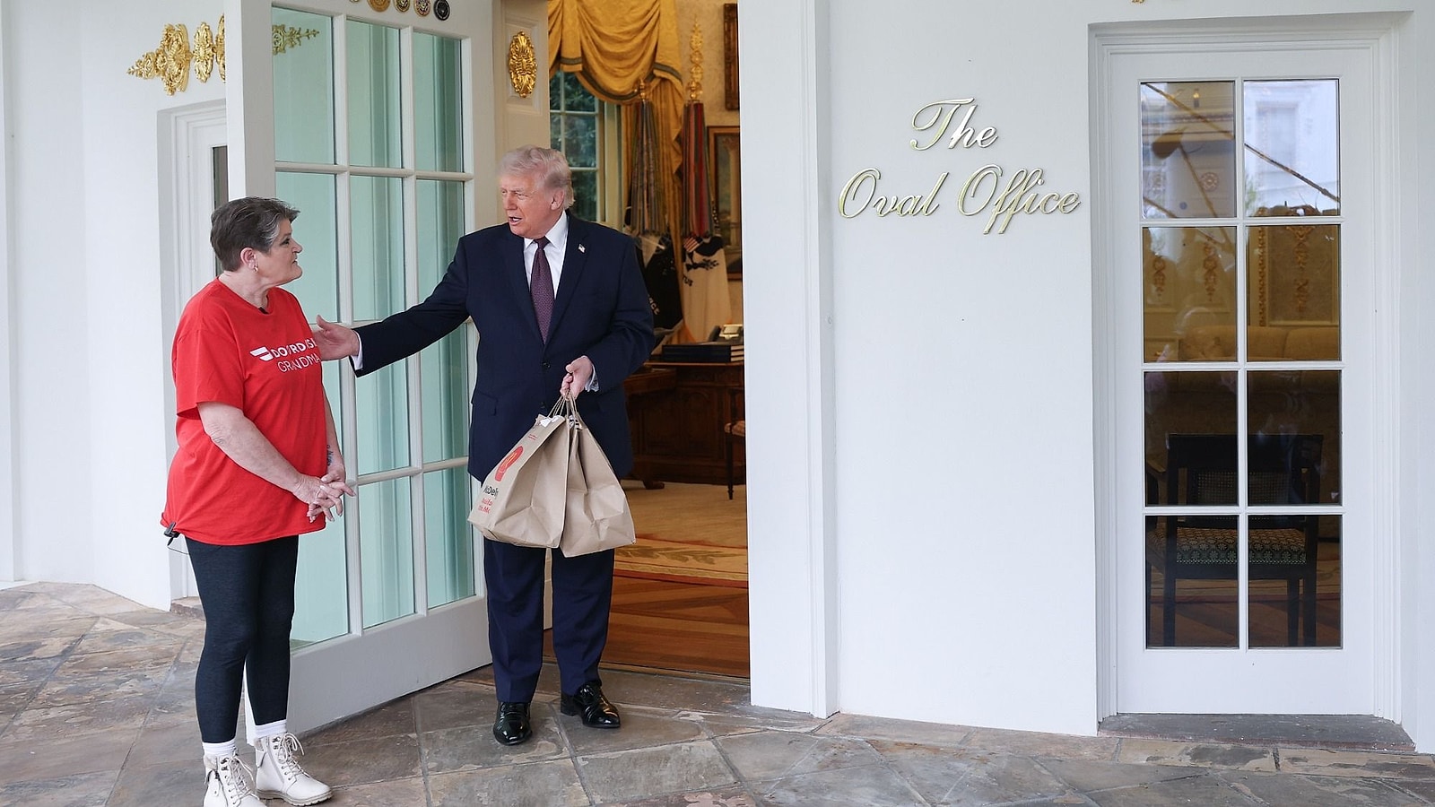 Trump Tips DoorDash Driver at White House McDonald's Stunt