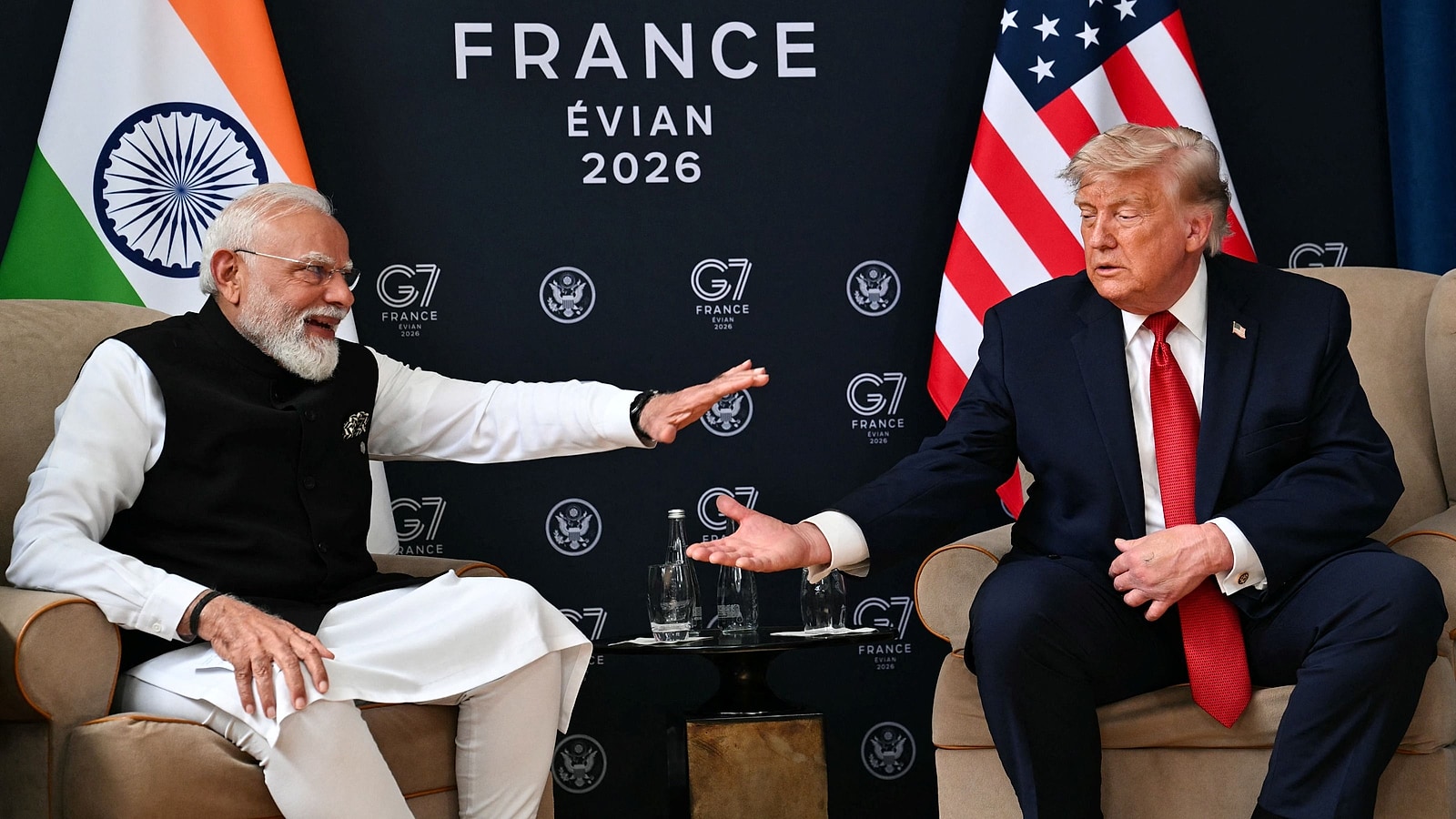 Trump, Modi Meet at G7 to Reset U.S.-India Ties