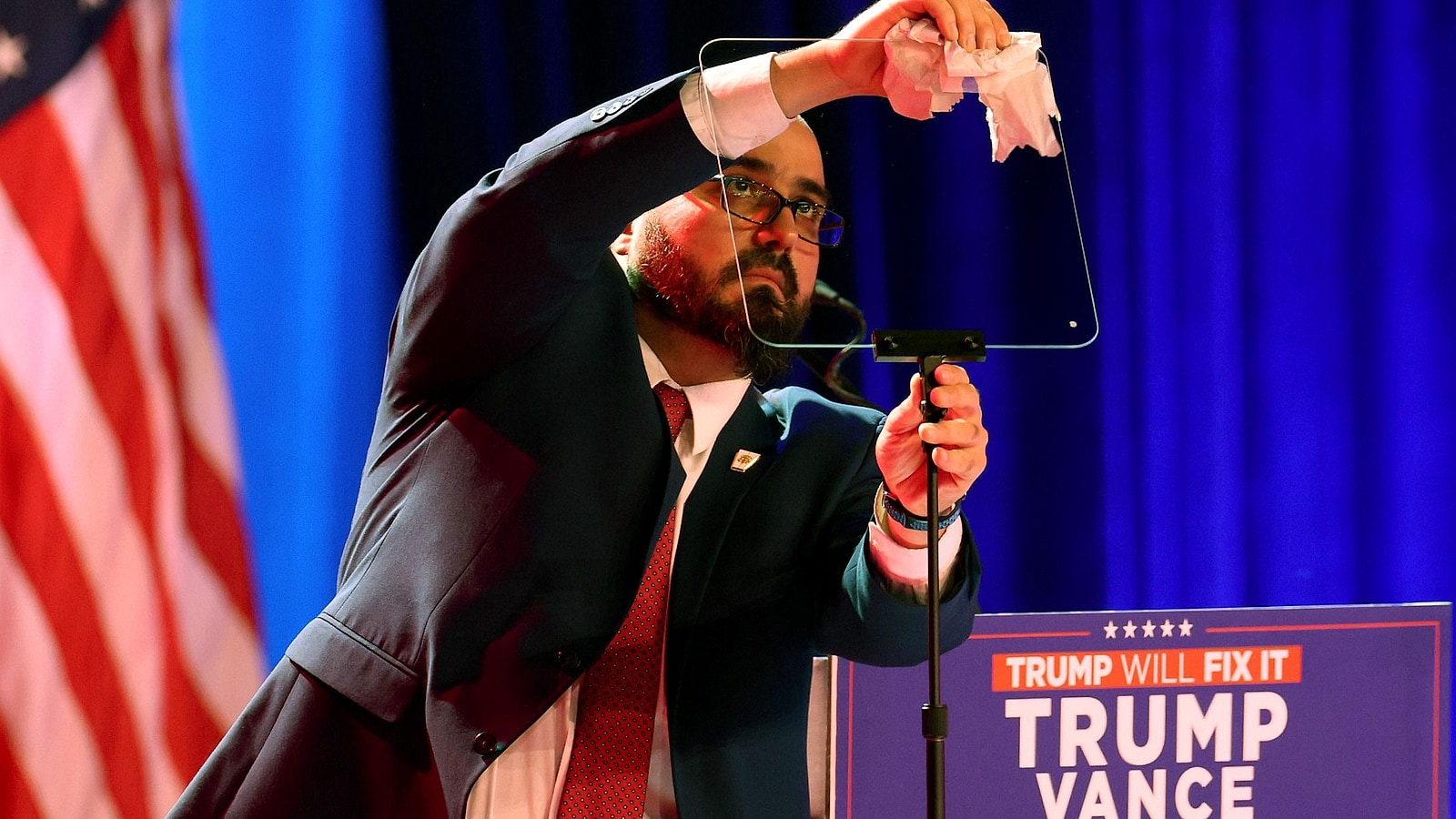 Trump Teleprompter Operator Fined $172.5K for Speech Betting